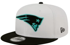 New Era New England Patriots Icon Two Tone 9FIFTY Snapback Hat White / Black
