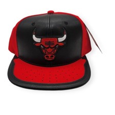 Mitchell Ness Chicago Bulls Day One Black/Red Adjustable Snapback Hat Cap