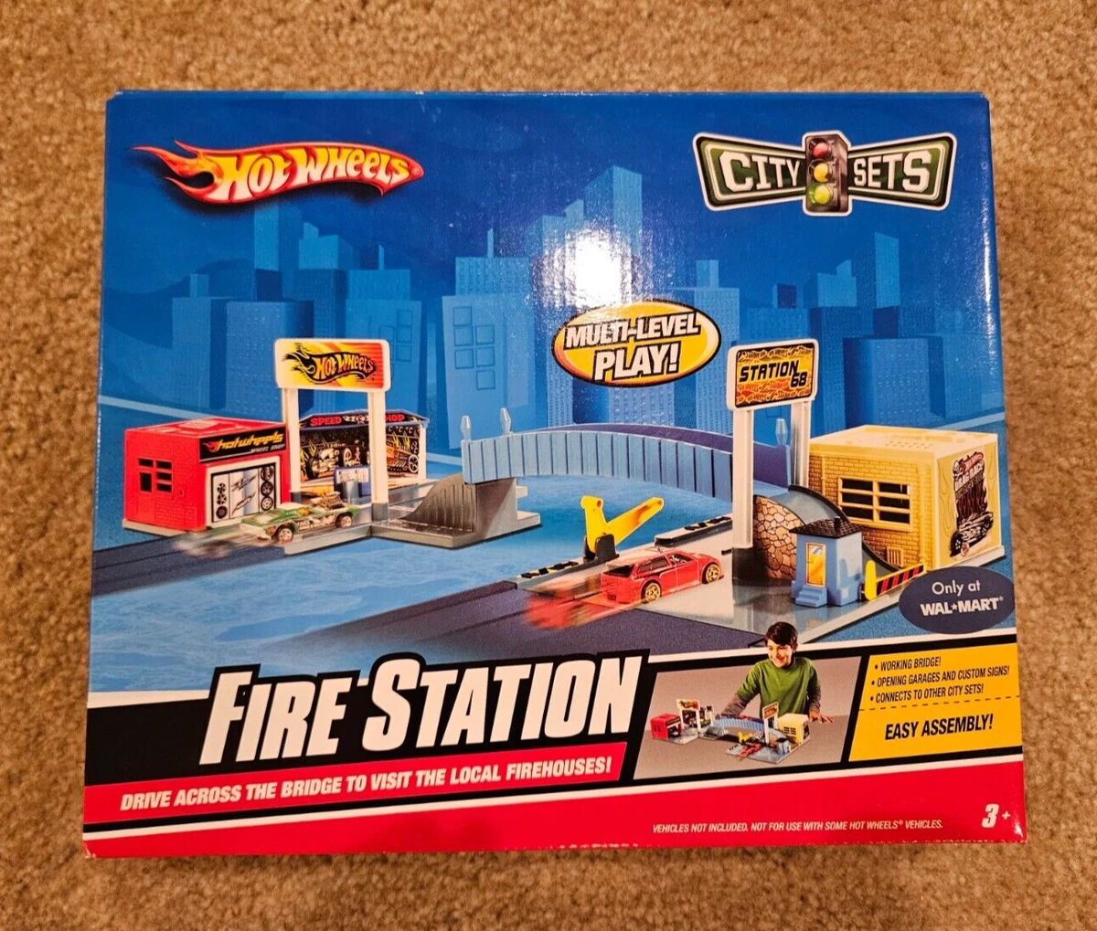 Hot wheels fire station cheap playset