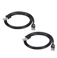 2 Pack 3 FT RJ45 Cat 7 High-Speed Gigabit Ethernet Patch Internet Cable, 10Gbp