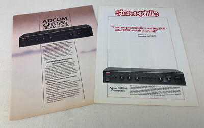 ADCOM GFP-555 PREAMPLIFIER ORIGINAL BROCHURE STEREOPHILE INSERT M295