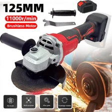Brushless Cordless Angle Grinder with 21V Battery Charger & Cutting Disc Power