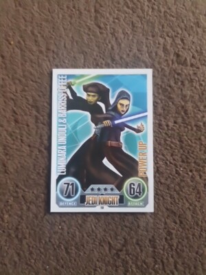  topps Star Wars Force Attax 2010 luminara unduli und barriss offee card