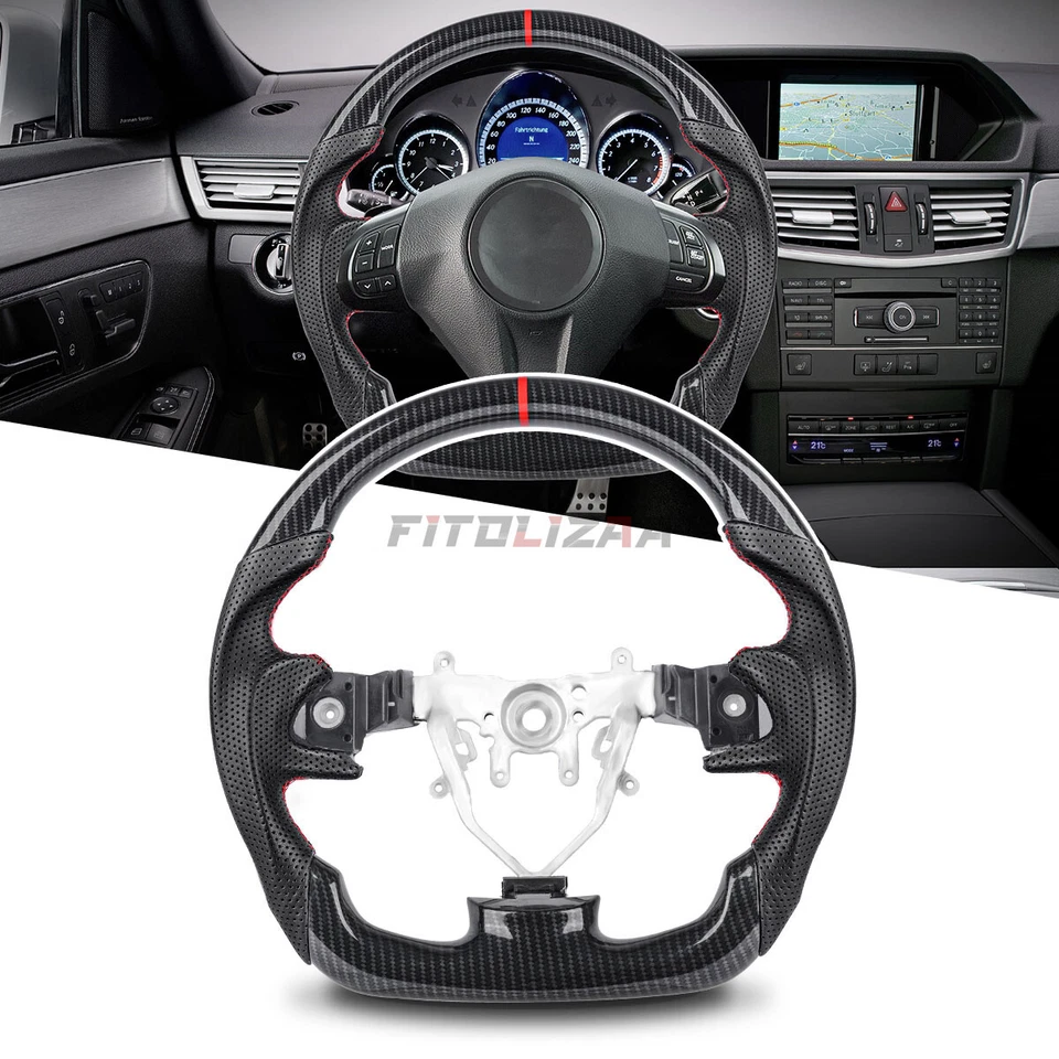 1 X Hydro Dip углеродного волокна руль для Subaru WRX STI 2008-2014 Nappa ручка - Изображение 2 из 4