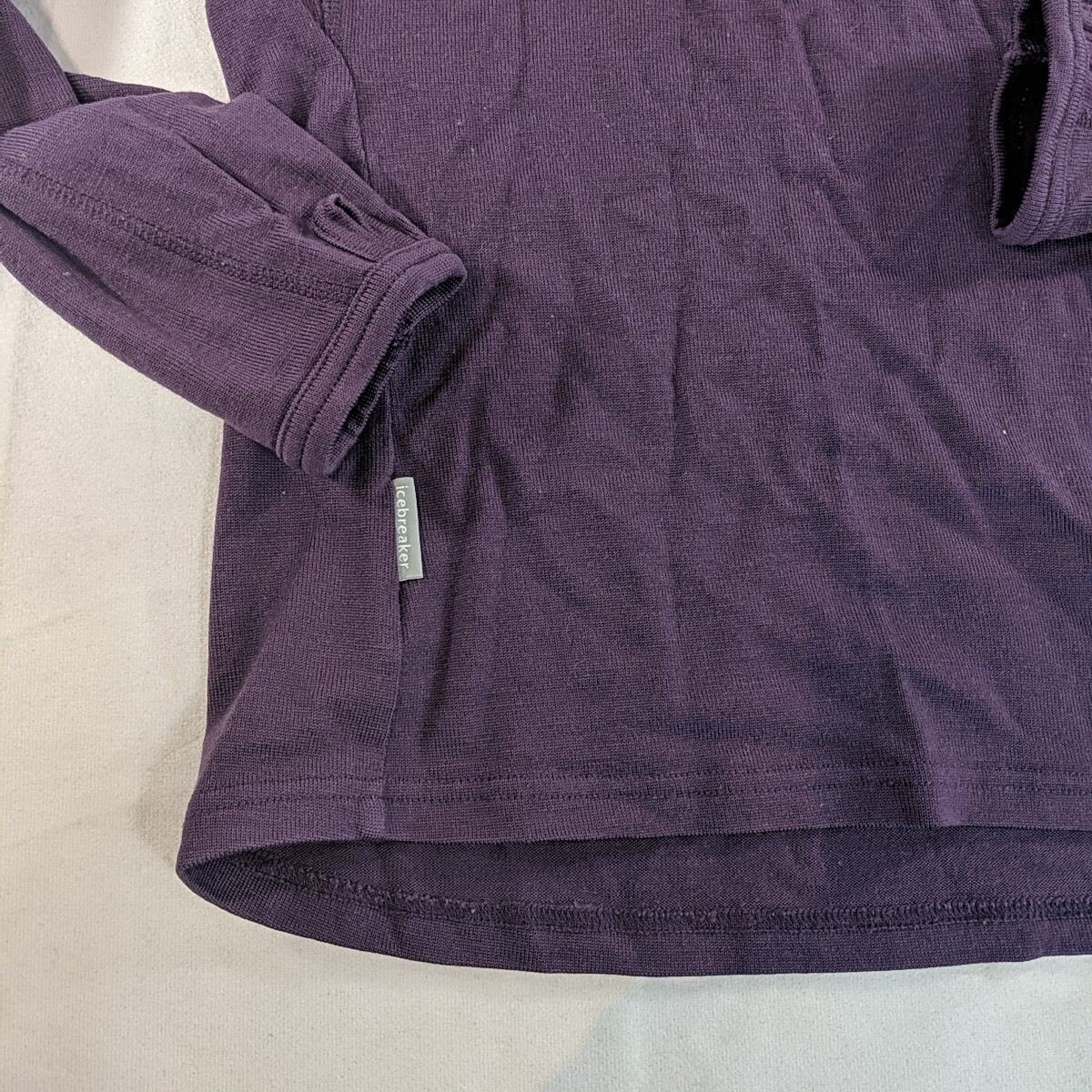Icebreaker Sport 320 Women XS Merino Purple 1/4 Zip Long