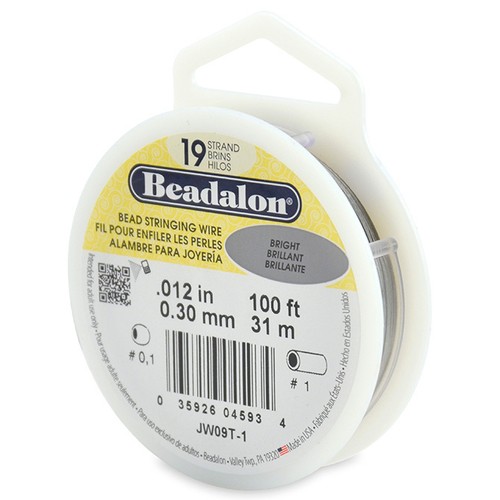 Beadalon Bead Stringing Wire 19 Strand 30/100 FT. BRIGHT Various Sizes + Colors - Picture 11 of 48