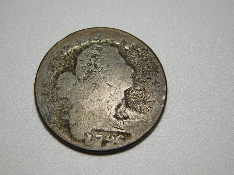 VINTAGE US COINS 1796 FLOWING HAIR LARGE CENT - Image 2 of 4