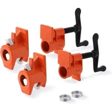 PONY 3/4 Inch Pipe Clamp 52 Wood Gluing Pipe Clamp Fixture for Black Pipe 2 PK