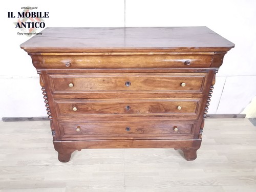 Commode En Noyer Baquet Integro Et Original De D'Époque 800' Restauré - 第 1/12 張圖片