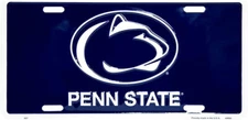 Penn State Nittany Lions Officially Licensed Blue Aluminum License Plate