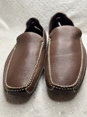 Cole Hann C02182 Venetian Dress Shoes Loafers Brown Leather  display picture 1