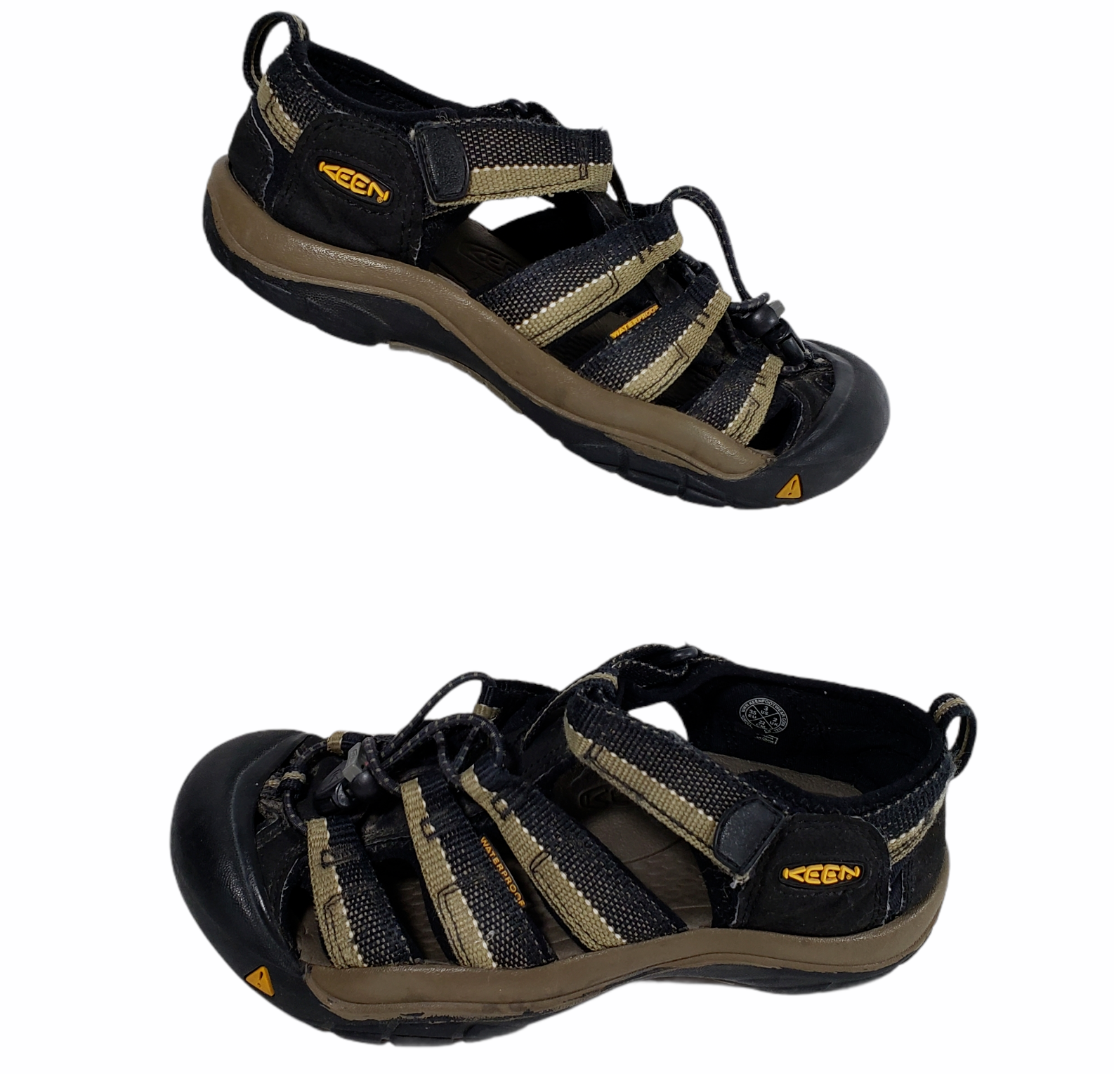 Sandali sportivi Keen taglia 3 giovani Newport 2 neri marroni a rete escursionismo unisex