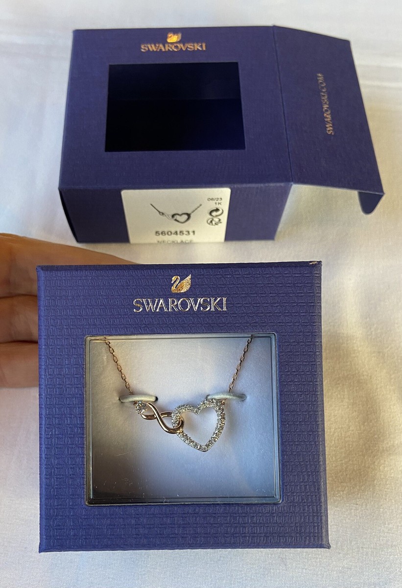 SWAROVSKI Infinity Heart Ladies Rhodium Plated Necklace 5604531