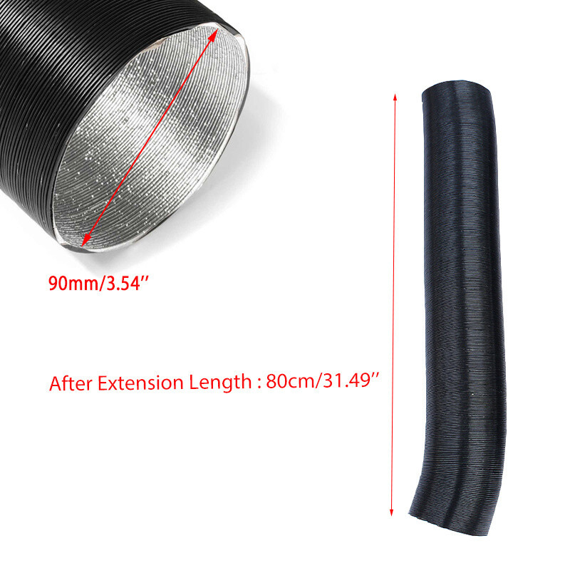 25/42/60/76/90mm Heater Duct Pipe Hot Cold Air Ducting For Webasto Diesel  Heater | eBay