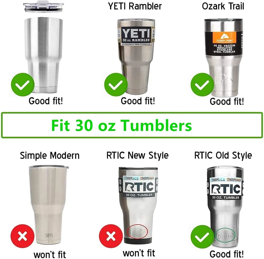 Spillproof Replacement Lids for 30 Oz Stainless Steel Tumblers, 2-Pack
