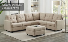 Modular Fabric Sectional Sofa Set - Modern Living Room
