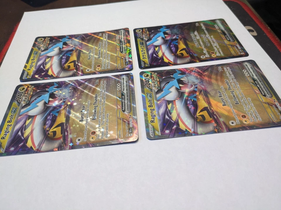 4x PLAYSET - MINT Raging Bolt ex Double Rare SV05: Temporal Forces 123/162 NM - Image 4 of 4