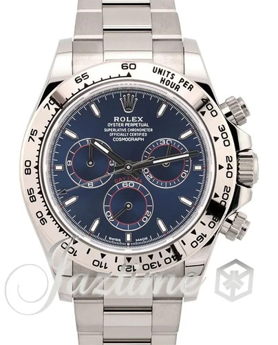 Rolex Daytona White Gold Bright Blue Dial Oyster Bracelet 1265...