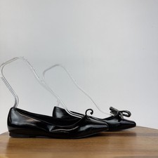 Womens Jewel By Badgley Mischka Hesther Black Faux Leather Ballet Flat Size 6.5