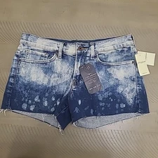 Lucky Brand Super Soft Blue Dye The Cut Off Shorts Women 6 New With Tag