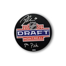 Brayden Schenn Autographed 2009 NHL Draft Hockey Puck Inscribed 5th Pick