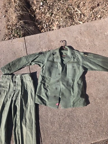 Vintage Vietnam Era U.S. Military Army Shirt Pants Uniform Top And Bottom