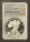 2019-W $1 SILVER AMERICAN EAGLE NGC PF70 First Releases : 09406