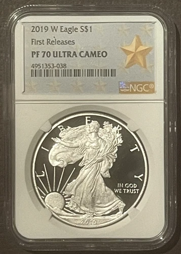 2019-W $1 SILVER AMERICAN EAGLE NGC PF70 First Releases : 09406