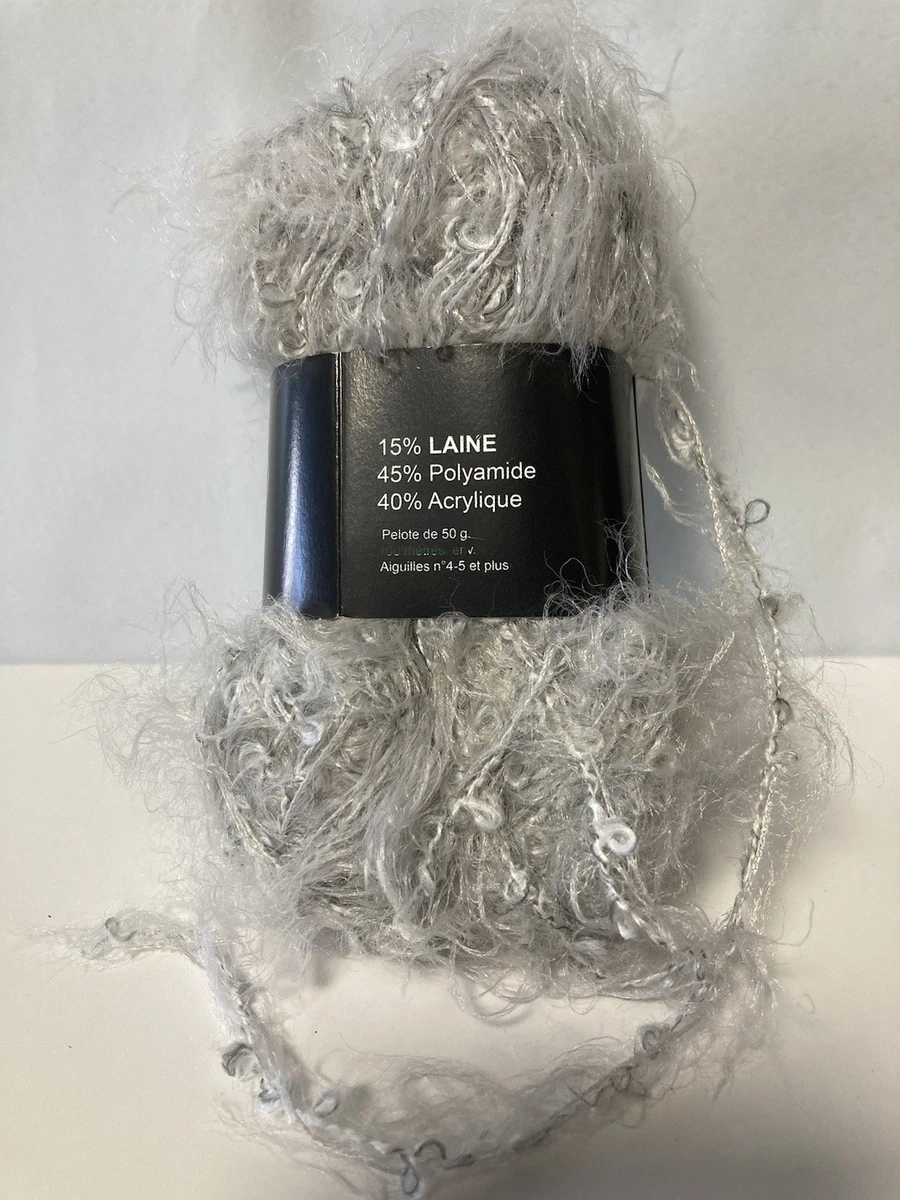 Fil à Tricoter Fantaisie Zigzag - Laine Noire Et Grise, Pelote De 1,5 Kg, Pour Gros Projets
