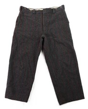 VTG WOOLRICH USA Men  s 40 x 27 Gray Malone Striped Wool Dress Pants Trousers