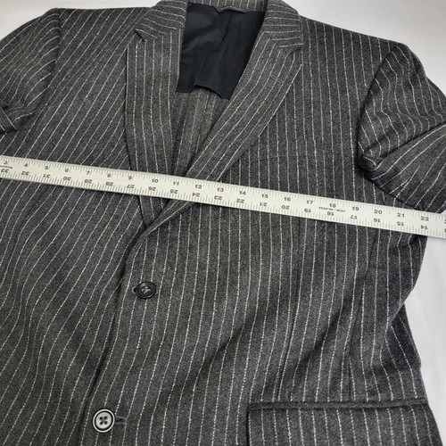 Blazer sportivo Banana Republic uomo taglia 44R grigio scuro gessato misto lana - Foto 3 di 12