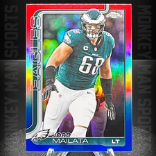 2025 Chrome - Jordan Mailata - #245 R/W/B REFRACTOR EAGLES MINT