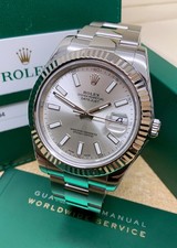 Rolex Datejust II 116334 41mm Silver Baton Dial Box & Papers 2017 Serviced 2025