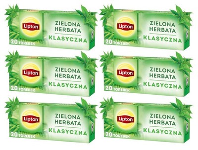 Lipton Green Classic Grüner Tee 6x 20 Teebeutel - klassischer Grüntee 156g