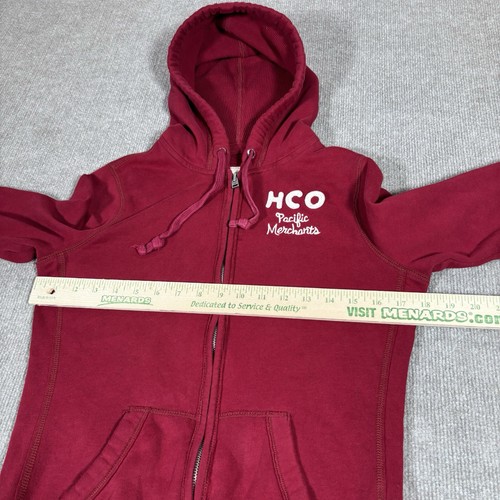 Vintage Hollister Hoodie Sweatshirt Womens M Full Zip Red Embroidered Logo Y2K - Picture 6 of 7