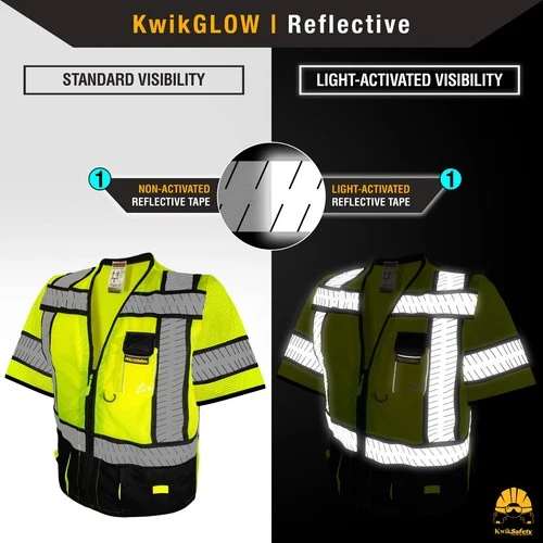 KwikSafety SPECIALIST Safety Vest (Multi-Use Pockets) Class 3 ANSI OSHA Hi Vis image 3