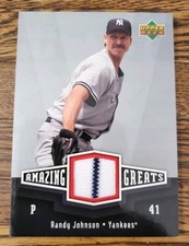 2006  Upper Deck Amazing Greats Materials #AG-RJ Randy Johnson  N.Y. Yankees 