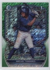 2023 Bowman Chrome Prospects Green Shimmer Refractor 21/99 Miguel Tamares 9hx