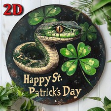 Tin Metal Signs Home D cor Vintage-Style Round for St. Patrick'S Day Featuring a