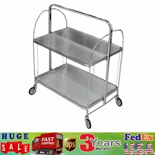 Bar Rolling Dining Car Trolley Cart Serving Cart Folding Home Cart Storage Glass