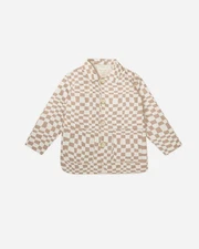 Rylee + Cru Noelle Coat Sand Check Outerwear Toddler Size 2-3 Years