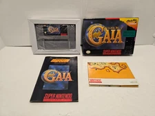 Illusion of Gaia w/ Map Super Nintendo SNES Complete in Box CIB (Battery Works)