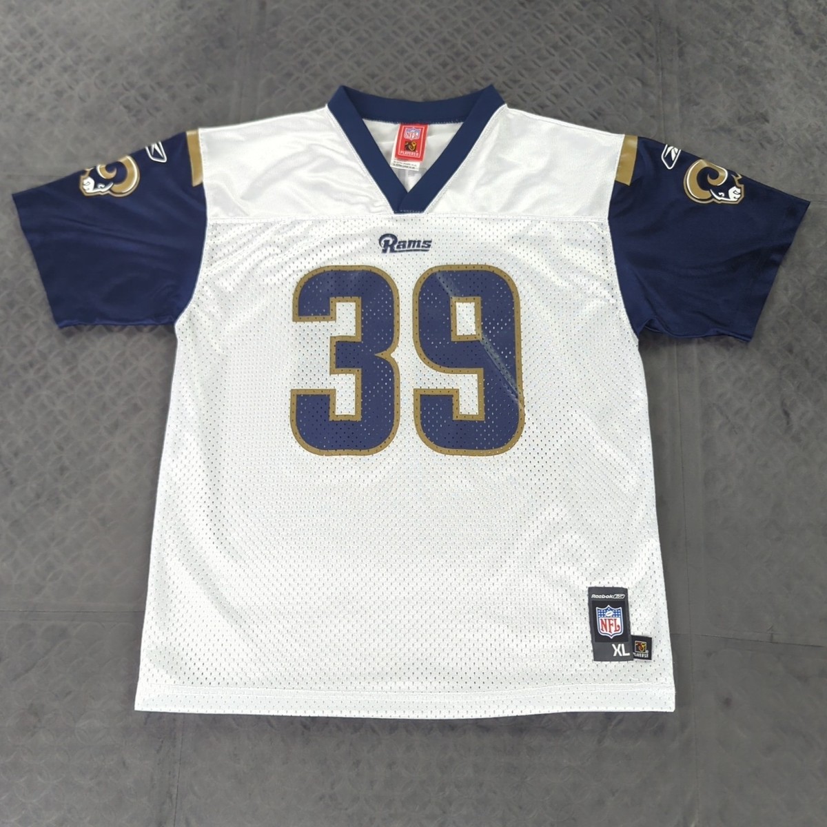 St Louis Rams Jersey Steven Jackson Reebok Y2K White Boys