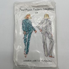 Camisa y pantalón samurai Paw Prints Pattern Co. 1011 para mujer XS-5XL sin cortar
