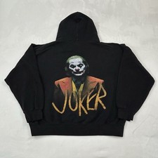 Batman DC Comics The Joker Graphic Logo Black Hoodie Sweatshirt Men  s Size L/XL