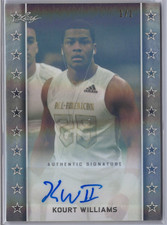 Kourt Williams - 1/1 - 2020 Leaf All American - Gameday Shimmer Auto