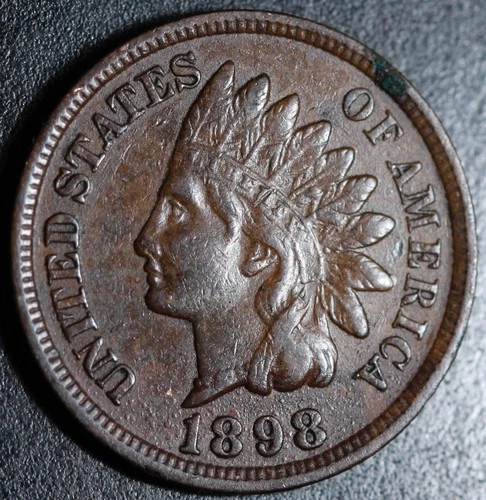 1898 INDIAN HEAD CENT - With LIBERTY & DIAMONDS - XF EF