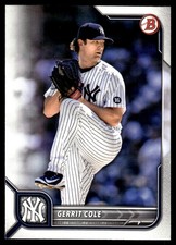 Gerrit Cole 2022 Bowman #95 New York Yankees FREE SHIPPING AutographDen