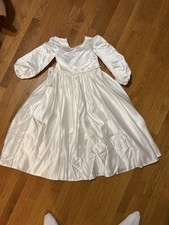 Flower Girl Dress Size 6 Satin Bow Pearls NWT
