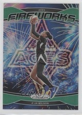 2024 Panini Prizm WNBA Fireworks Green Prizm A'ja Wilson #2 02v3
